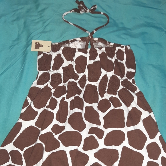 🆕️ Vintage Baby Gap Giraffe Print Halter Top 5T - Picture 4 of 5